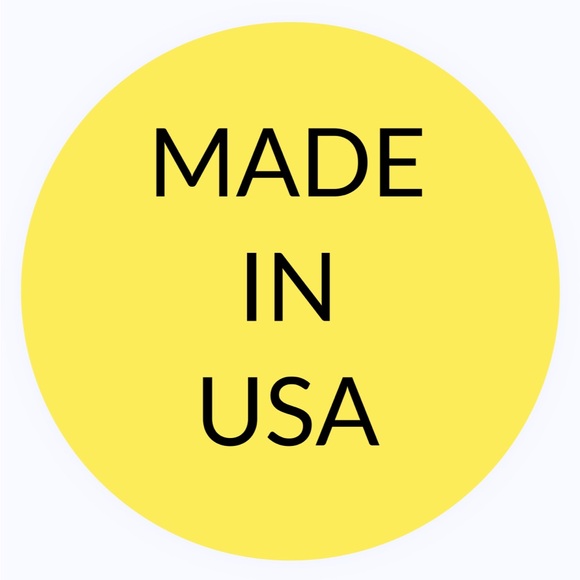30 SHIPPING STICKERS - 2” ROUND - MADE IN USA - YELLOW - Picture 1 of 3